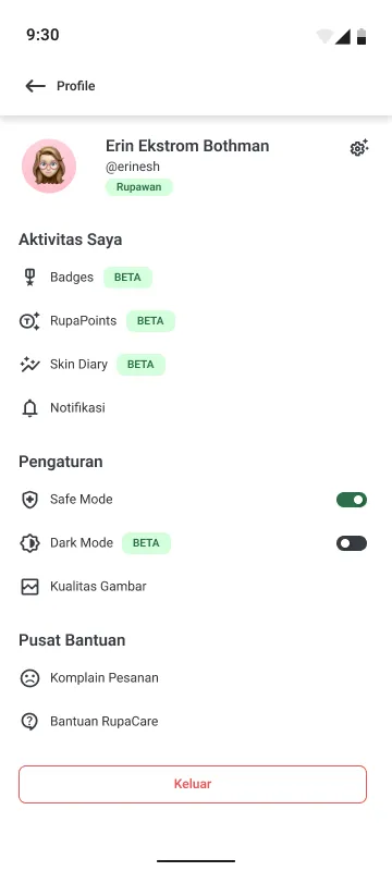 Setting Akun